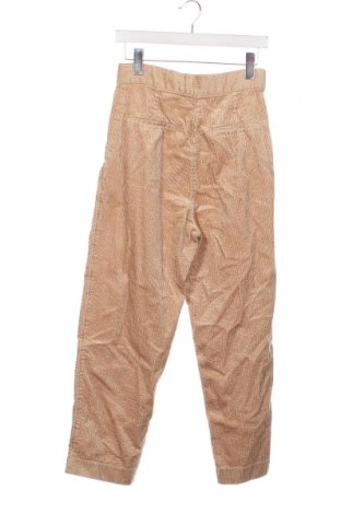 Pantaloni de velvet de femei H&M, Mărime XS, Culoare Bej, Preț 20,03 Lei