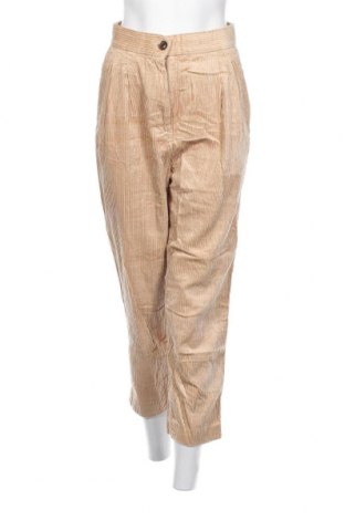 Pantaloni de velvet de femei H&M, Mărime S, Culoare Bej, Preț 9,54 Lei