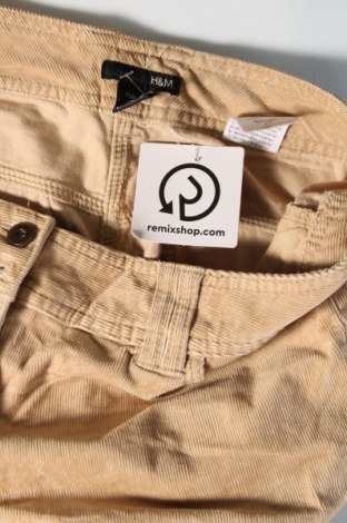 Pantaloni de velvet de femei H&M, Mărime M, Culoare Bej, Preț 19,08 Lei