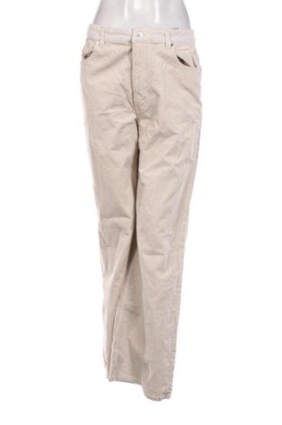 Pantaloni de velvet de femei H&M Divided, Mărime XL, Culoare Ecru, Preț 23,85 Lei