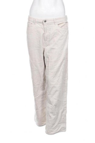Pantaloni de velvet de femei Lindex, Mărime L, Culoare Ecru, Preț 28,62 Lei