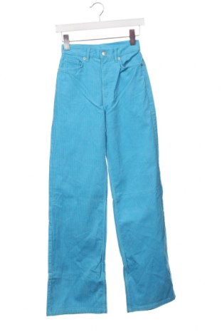 Γυναικείο κοτλέ παντελόνι Monki, Μέγεθος XXS, Χρώμα Μπλέ, Τιμή 12,12 €