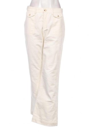 Pantaloni de velvet de femei Rue Mazarine, Mărime M, Culoare Ecru, Preț 20,03 Lei