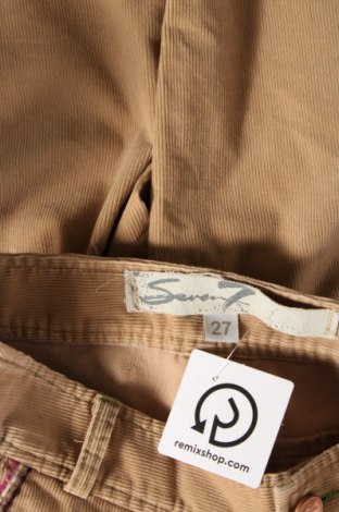 Pantaloni de velvet de femei Seven 7, Mărime S, Culoare Bej, Preț 28,62 Lei