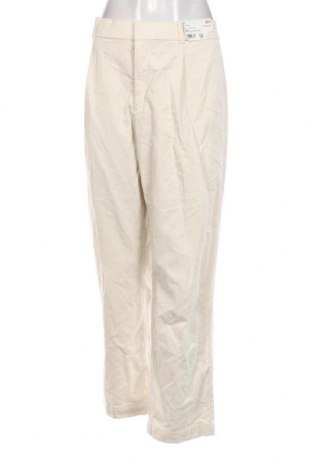 Pantaloni de velvet de femei Uniqlo, Mărime L, Culoare Ecru, Preț 85,85 Lei