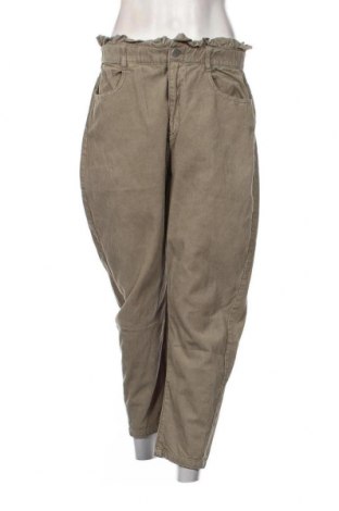 Pantaloni de velvet de femei Zara, Mărime M, Culoare Verde, Preț 54,11 Lei