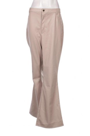 Γυναικείο παντελόνι δερμάτινο River Island, Μέγεθος XL, Χρώμα  Μπέζ, Τιμή 11,21 €