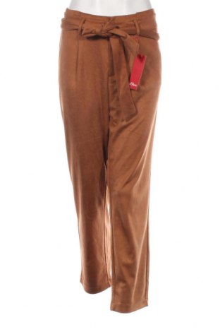 Дамски панталон S.Oliver, Размер L, Цвят Кафяв, Цена 13,05 лв.