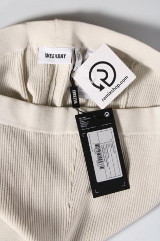 Pantaloni de femei Weekday, Mărime L, Culoare Ecru, Preț 48,55 Lei