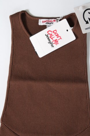 Γυναικείο αμάνικο μπλουζάκι Jennyfer, Μέγεθος XXS, Χρώμα Καφέ, Τιμή 8,12 €