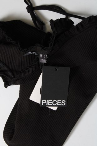 Γυναικείο αμάνικο μπλουζάκι Pieces, Μέγεθος S, Χρώμα Μαύρο, Τιμή 6,54 €