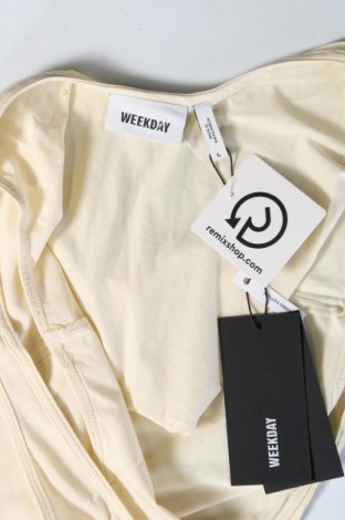 Γυναικείο αμάνικο μπλουζάκι Weekday, Μέγεθος L, Χρώμα Εκρού, Τιμή 7,36 €