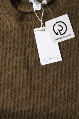 Γυναικείο πουλόβερ Aligne, Μέγεθος XS, Χρώμα Πράσινο, Τιμή 20,41 €