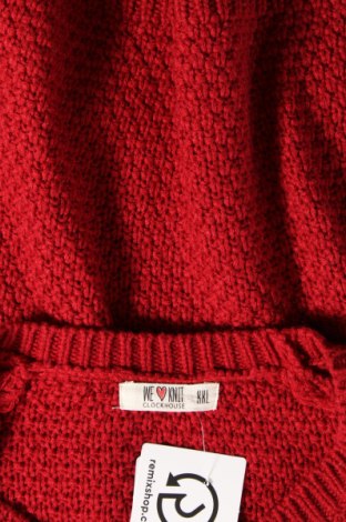 Дамски пуловер Clockhouse, Размер XXL, Цвят Червен, Цена 11,60 лв.