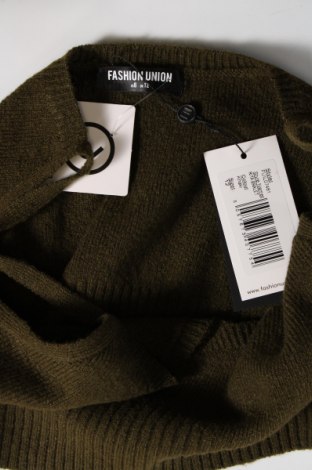 Дамски пуловер Fashion Union, Размер M, Цвят Зелен, Цена 12,18 лв.