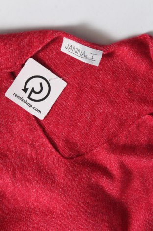 Дамски пуловер Janina, Размер L, Цвят Червен, Цена 9,28 лв.