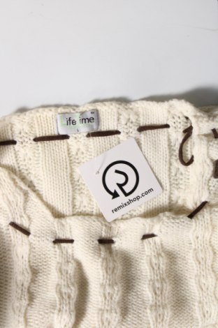 Γυναικείο πουλόβερ Life Time, Μέγεθος L, Χρώμα Λευκό, Τιμή 4,60 €