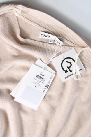 Дамски пуловер ONLY, Размер XS, Цвят Бежов, Цена 14,58 лв.