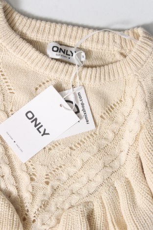 Дамски пуловер ONLY, Размер S, Цвят Бежов, Цена 19,98 лв.