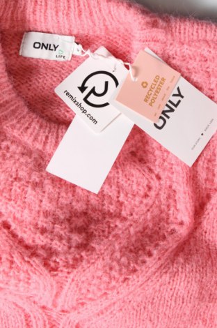 Дамски пуловер ONLY, Размер S, Цвят Розов, Цена 15,66 лв.