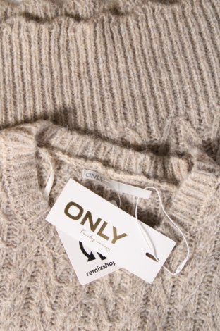 Дамски пуловер ONLY, Размер L, Цвят Бежов, Цена 25,92 лв.
