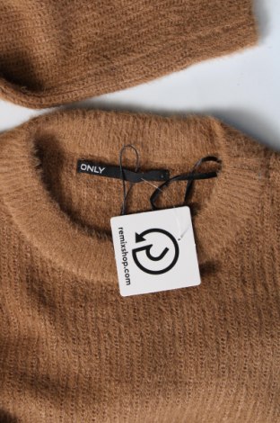 Дамски пуловер ONLY, Размер L, Цвят Кафяв, Цена 16,74 лв.