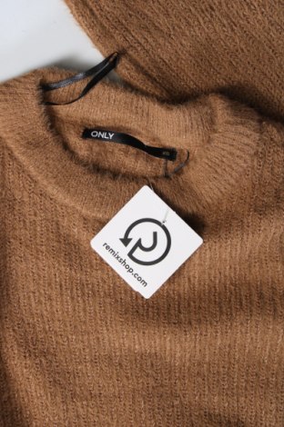 Дамски пуловер ONLY, Размер XS, Цвят Кафяв, Цена 16,74 лв.