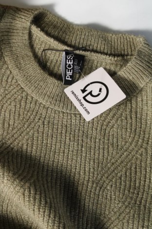 Дамски пуловер Pieces, Размер S, Цвят Зелен, Цена 19,44 лв.