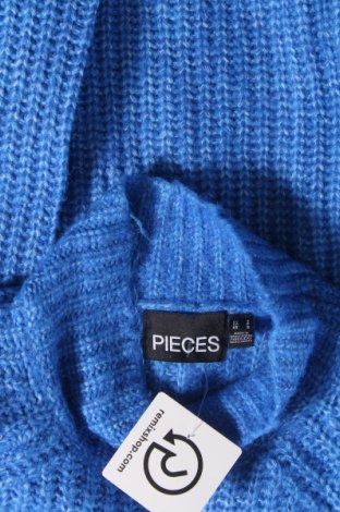 Дамски пуловер Pieces, Размер S, Цвят Син, Цена 24,30 лв.