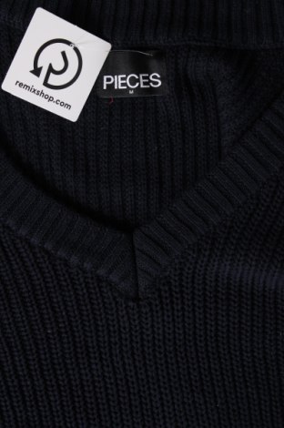 Дамски пуловер Pieces, Размер M, Цвят Син, Цена 15,00 лв.