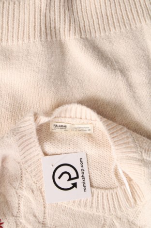 Дамски пуловер Pull&Bear, Размер M, Цвят Екрю, Цена 9,57 лв.