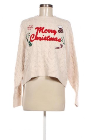 Дамски пуловер Pull&Bear, Размер M, Цвят Екрю, Цена 8,12 лв.
