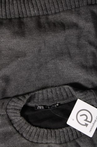 Дамски пуловер Zara, Размер L, Цвят Сив, Цена 12,60 лв.