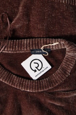 Дамски пуловер Zara Knitwear, Размер S, Цвят Кафяв, Цена 9,80 лв.