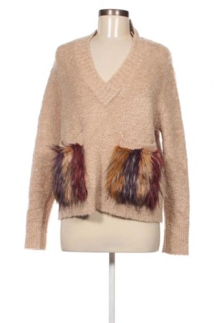 Pulover de femei Zara Knitwear, Mărime S, Culoare Bej, Preț 21,71 Lei
