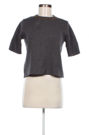 Дамски пуловер Zara Knitwear, Размер M, Цвят Сив, Цена 16,00 лв.