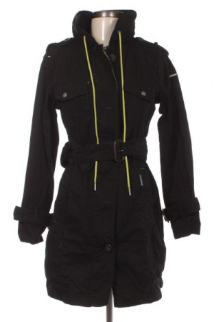 Damen Trenchcoat Khujo, Größe S, Farbe Schwarz, Preis 56,57 €