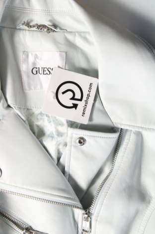 Γυναικείο δερμάτινο μπουφάν Guess, Μέγεθος M, Χρώμα Μπλέ, Τιμή 92,99 €