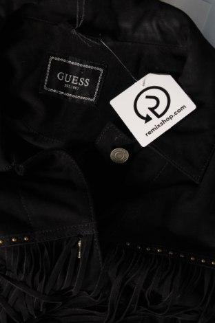 Γυναικείο δερμάτινο μπουφάν Guess, Μέγεθος M, Χρώμα Μαύρο, Τιμή 179,00 €