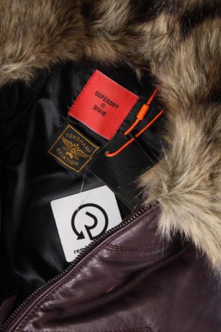 Dámska kožená bunda  Superdry, Veľkosť M, Farba Červená, Cena  120,62 €