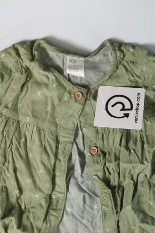 Детска блуза H&M, Размер 9-12m/ 74-80 см, Цвят Зелен, Цена 21,95 лв.