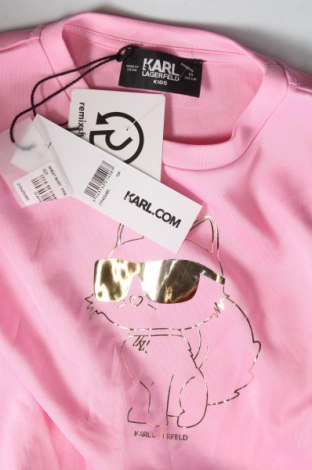 Детска блуза Karl Lagerfeld, Размер 8-9y/ 134-140 см, Цвят Розов, Цена 179,00 лв.