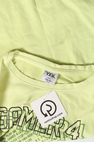 Dziecięcy T-shirt Y.F.K., Rozmiar 12-13y/ 158-164 cm, Kolor Zielony, Cena 27,59 zł