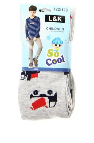 Kinder Socken L&k, Größe 6-7y/ 122-128 cm, Farbe Grau, Preis 10,65 €