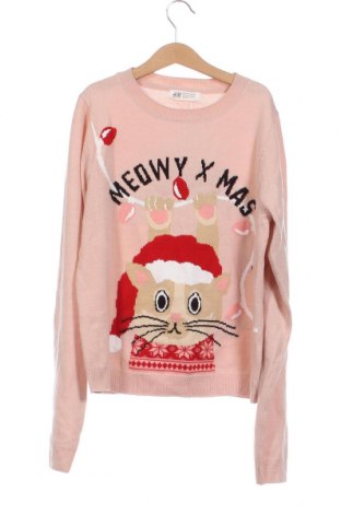 Детски пуловер H&M, Размер 12-13y/ 158-164 см, Цвят Розов, Цена 12,54 лв.