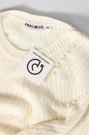 Dziecięcy sweter Stop+Go, Rozmiar 10-11y/ 146-152 cm, Kolor ecru, Cena 26,87 zł