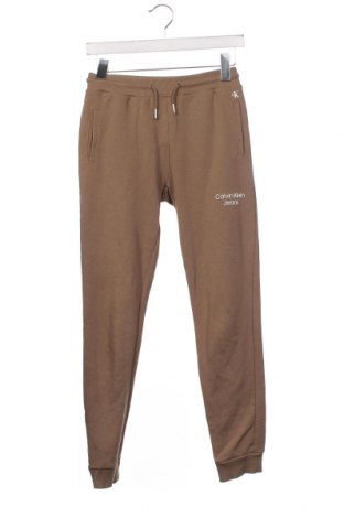 Pantaloni de trening, pentru copii Calvin Klein Jeans, Mărime 12-13y/ 158-164 cm, Culoare Bej, Preț 329,21 Lei