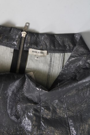Kožená sukňa  River Island, Veľkosť XS, Farba Sivá, Cena  14,91 €