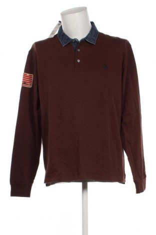 Ανδρική μπλούζα U.S. Polo Assn., Μέγεθος XXL, Χρώμα Καφέ, Τιμή 44,17 €