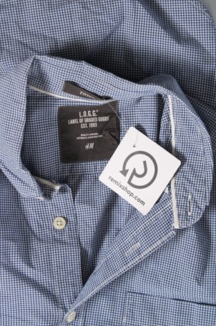 Herrenhemd H&M L.O.G.G., Größe S, Farbe Blau, Preis € 3,03